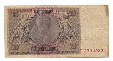Saksa 20 Mark markkaa 1929 seteli