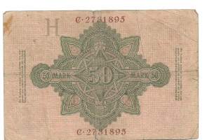 Saksa 50 Mark markkaa 1910 seteli