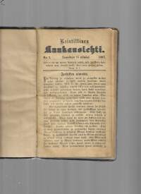 Kristillinen kuukauslehti sidottu vuosikerta  1887