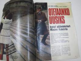 Hymy Lehti 1969 nr 12 -sis. mm. seur. artikkelit / kuvat / mainokset; Kansikuva Virpi von Waltzel, Veikko Ennala katosi itään, Ski-doo, Tuhopolttaja - joutomies -