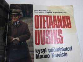 Hymy Lehti 1969 nr 12 -sis. mm. seur. artikkelit / kuvat / mainokset; Kansikuva Virpi von Waltzel, Veikko Ennala katosi itään, Ski-doo, Tuhopolttaja - joutomies -
