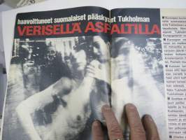 Hymy Lehti 1969 nr 12 -sis. mm. seur. artikkelit / kuvat / mainokset; Kansikuva Virpi von Waltzel, Veikko Ennala katosi itään, Ski-doo, Tuhopolttaja - joutomies -