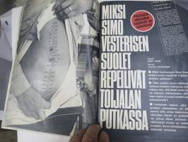 Hymy Lehti 1969 nr 12 -sis. mm. seur. artikkelit / kuvat / mainokset; Kansikuva Virpi von Waltzel, Veikko Ennala katosi itään, Ski-doo, Tuhopolttaja - joutomies -