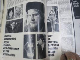 Hymy Lehti 1969 nr 12 -sis. mm. seur. artikkelit / kuvat / mainokset; Kansikuva Virpi von Waltzel, Veikko Ennala katosi itään, Ski-doo, Tuhopolttaja - joutomies -