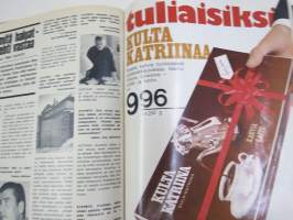 Hymy Lehti 1969 nr 12 -sis. mm. seur. artikkelit / kuvat / mainokset; Kansikuva Virpi von Waltzel, Veikko Ennala katosi itään, Ski-doo, Tuhopolttaja - joutomies -