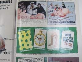 Hymy Lehti 1969 nr 12 -sis. mm. seur. artikkelit / kuvat / mainokset; Kansikuva Virpi von Waltzel, Veikko Ennala katosi itään, Ski-doo, Tuhopolttaja - joutomies -