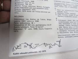 Nelonen - Forssan-Humppilan rautatie  (JFR) - Viimeinen juna Humppilaan ja takaisin 29.3.1974 - höyryveturi  "Nelonen" Ateliers de Tubize, Belgia 1947 -single-levy