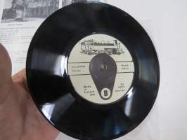 Nelonen - Forssan-Humppilan rautatie  (JFR) - Viimeinen juna Humppilaan ja takaisin 29.3.1974 - höyryveturi  "Nelonen" Ateliers de Tubize, Belgia 1947 -single-levy
