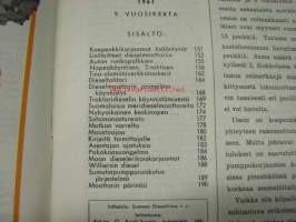 Diesel-lehti 1961 nr 4 -runsas mainoskuvitus työkoneista ja moottoreista ym.