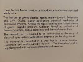 Mathematical Physics 2, Classical Statistical Mechanics