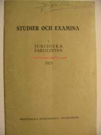 Studier och examina - I juridiska fakulteten