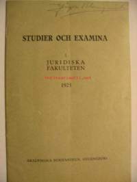 Studier och examina - I juridiska fakulteten