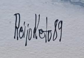 Reijo Keto,"Jäänmurtaja"  akvarelli / guassi maalaus sign 1989, koko 50x65 cm kehystämätön