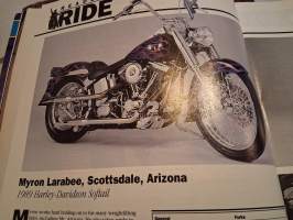 EASYRIDERS, huhtikuu 1993, Moottoripyörä lehti. Paljon tietoa/ mainoksia mistä voi varaosia. erikoisöljyjä, pyöräilyyn sopivia vaatteita tilata.