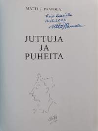 Juttuja ja puheita (signeerattu, tekijän omiste)
