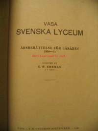 Vasa svenska lyceum årsberättelse för läsåret 1930-31