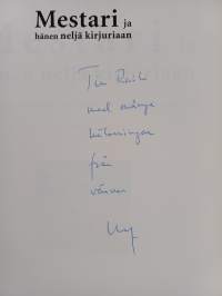 Mestari ja hänen neljä kirjuriaan : kertomus Jeesuksen elämästä ja kuolemasta (signeerattu, tekijän omiste)
