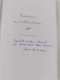 Kotimaisia nuortenklassikoita 1 (signeerattu, tekijän omiste)