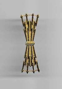 Viestijoukot (Signals / Ledningsförband).m/1939 tai m/1952 :  Ruotsin armeija aselajimerkki joukko-osastotunnus  satiainen