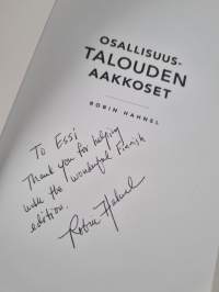 Osallisuustalouden aakkoset (signeerattu, tekijän omiste)
