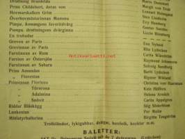 Åbo Svenska Teater / Åbo amatörteaterförening - Askungen 14.1.1943-teatterijuliste sota-ajalta