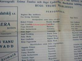 Åbo Svenska Teater / Förening Livbojen - Rinaldo Rinaldini 1943 -teatterijuliste sota-ajalta