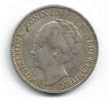 Hollanti / Alankomaaat  1 Gulden 1931 - ulkomainen kolikko hopeaa 10 g 0.720