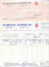 Kahvi Oy Helsinki 161 lasku ja hyvityslasku   - firmalomake