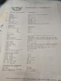 Donkervoort  myyntiesite ja technical specifactions ja options.