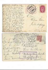 Lapsiaiheinen postikortti 1900 luvun alusta  2 kpl erä