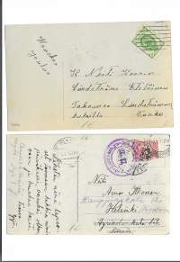 Lapsiaiheinen postikortti 1900 luvun alusta  2 kpl erä
