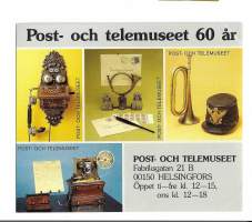 Post- och telemuseet 60 år 5 kpl arkki  - kirjeensulkija tarra