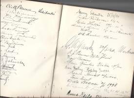 Vanha arvokas vieraskirja  1910 - 1948  yht n 67 sivua