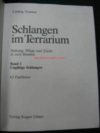 Schlangen 1. Haltung, Pflege und Zucht in zwei Bänden. (Hier nr 1.)