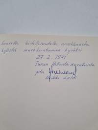 Turun helluntaiseurakunta 1921-1971 : 50 [vuotta] (signeerattu, tekijän omiste)