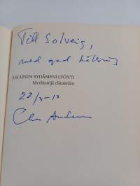 Jokainen sydämeni lyönti : merkintöjä elämästäni (signeerattu, tekijän omiste)