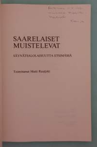 Saarelaiset muistelevat - säynätsalolaisuutta etsimässä.   (