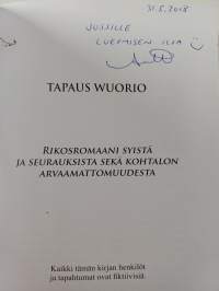 Tapaus Wuorio : rikosromaani syistä ja seurauksista sekä kohtalon arvaamattomuudesta (signeerattu, tekijän omiste)