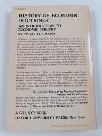 History of economic doctrines : an introduction to economic theory