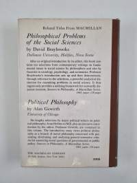 Problems in Social and Political Thought - A Philosophical Introduction