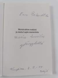 Metsävaltion renkinä ja muita Lapin muisteloita (tekijän omiste)