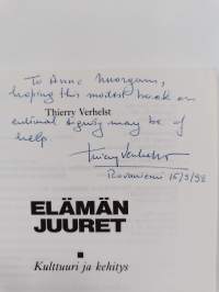 Elämän juuret : kulttuuri ja kehitys (signeerattu, tekijän omiste)