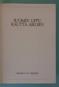 Suomen lippu kautta aikojen.  ( heraldiikka, siniristilippu, Suomen historia, symbolit )
