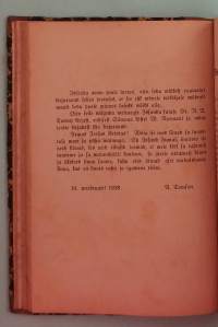 Virolaiset pienpainatteet yksissä kansissa v. 1887 - 1931. Sivuja yhteensä 233. ( Kansansadut, raittiusvalistus, saarnat, ilmestykset, ennustukset)