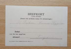 Vanha postikortti raitiovaunusta Göteborgista