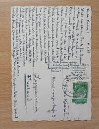 Postikortti 1955 Sparrenburgin linna Bielefeldissä, Saksassa.