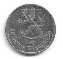 1 markka  1988
