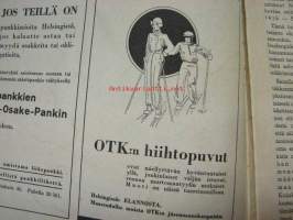 Säästäjä 1934 nr 1 -Säästöpankin asiakaslehti, takasivulla Eino Finnen Maija ja Matti -sarjakuva, Anni Swanin kirjoitus &quot;Uskollinen Markko&quot;