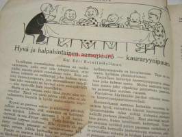 Säästäjä 1934 nr 1 -Säästöpankin asiakaslehti, takasivulla Eino Finnen Maija ja Matti -sarjakuva, Anni Swanin kirjoitus &quot;Uskollinen Markko&quot;