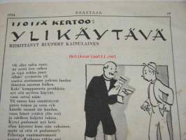 Säästäjä 1934 nr 1 -Säästöpankin asiakaslehti, takasivulla Eino Finnen Maija ja Matti -sarjakuva, Anni Swanin kirjoitus &quot;Uskollinen Markko&quot;